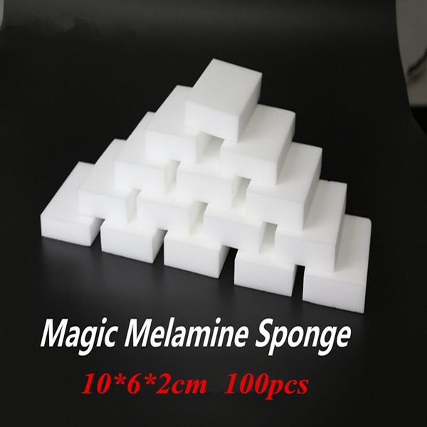 

cleaning cloths 100pcs/lot white magic sponge eraser melamine foam cleaner kitchen pad sponges