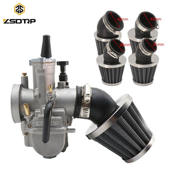 

motorcycle fuel system zsdtrp universal air filter fit for 50 110 125 140cc pit dirt bike scooter elbow