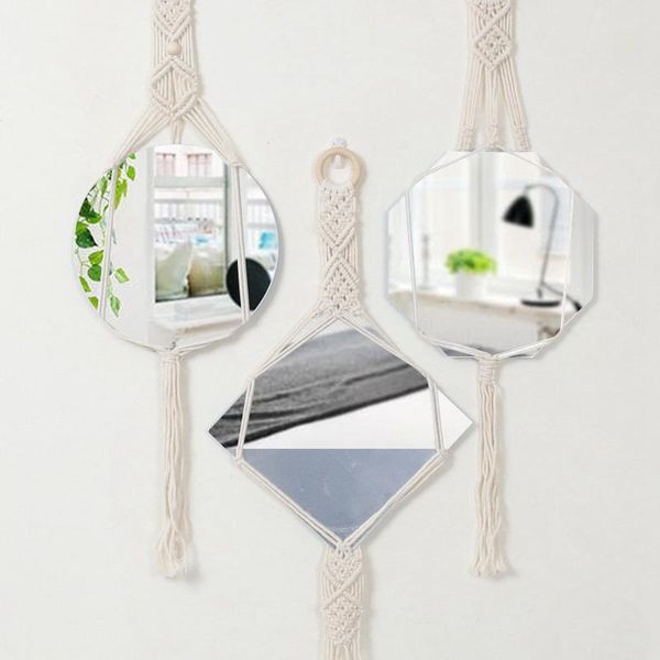 

tapestries bohemia tapestry for home decor macrame woven wall hanging mirror