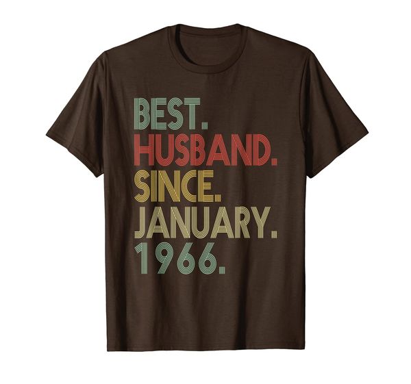 

mens 54th wedding anniversary gifts husband since january 1966 t-shirt, White;black