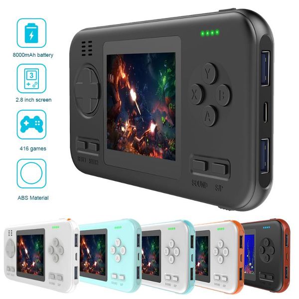 

game console 8000mah video retro handheld 2.8inch screen portable children players charger built-in 416