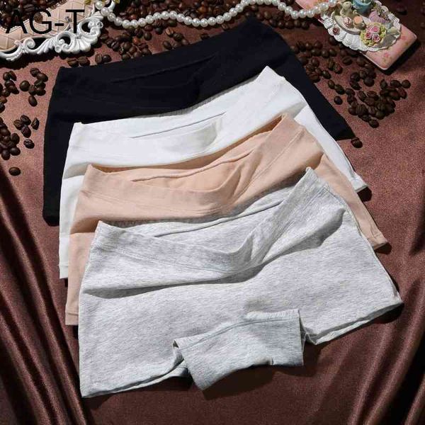 

panties female cotton large size soft comfortable girl seamless boxer underwear head harajuku new style, Black;pink