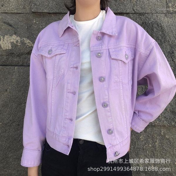 

women's jackets short denim jacket 2021 loose korean spring and autumn, Black;brown