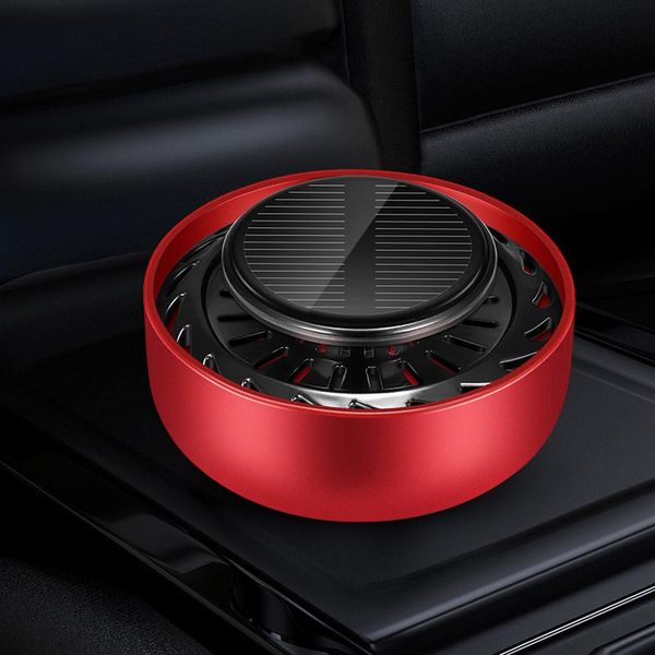 

car solar powered interior air freshener auto purifier rotation flavoring solid scent perfume fragrance diffuser