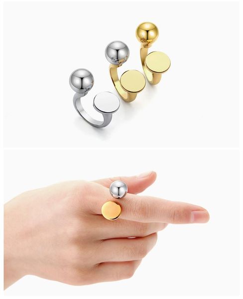 

cluster rings fashion ball & circle ring knunkle midi for women engagement jewelry, Golden;silver