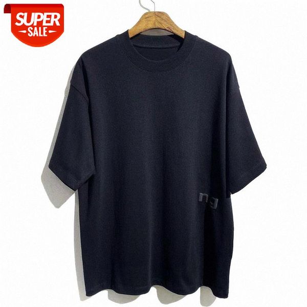 

order king oversize hem mouth classic three-dimensional letter printing men's round neck short-sleeved t-shirt #0j7w, White;black