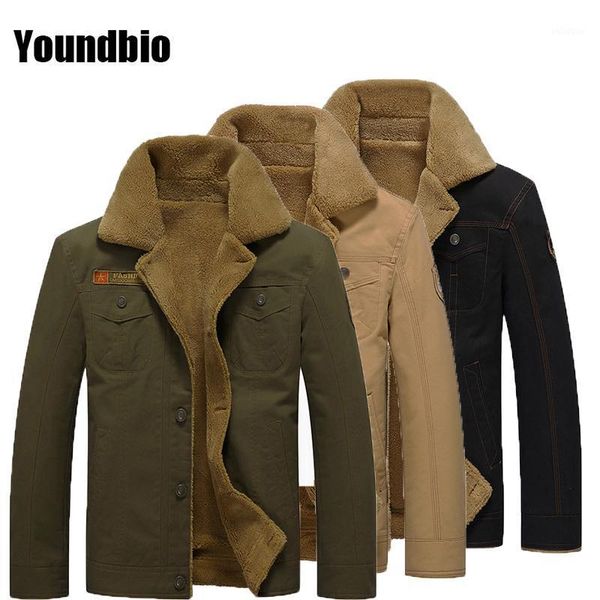 

men's jackets 2021 men cotton slim warm military masculine casual cold winter thick fleece parka outerwear m-5xl, Black;brown
