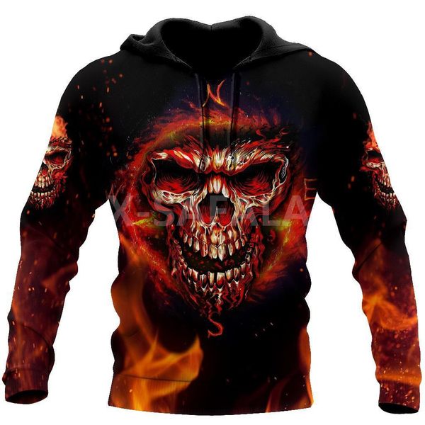 

men's hoodies & sweatshirts satanic skull viking trippy 3d print size xs-7xl hoodie man women harajuku outwear zipper pullover sweatshi, Black
