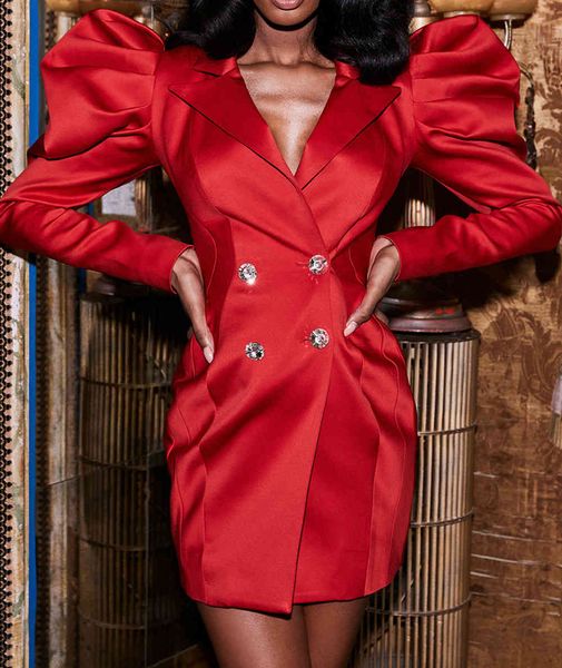 

casual dresses red long sleeves button mini bodycon elegant celebrity vintage vestios zxrh, Black;gray