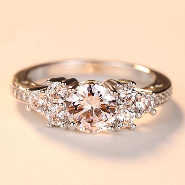 

wedding rings surprise price fashion jewelry luxurious zircon inlaid exaggerated simple female ring for women couple, Slivery;golden
