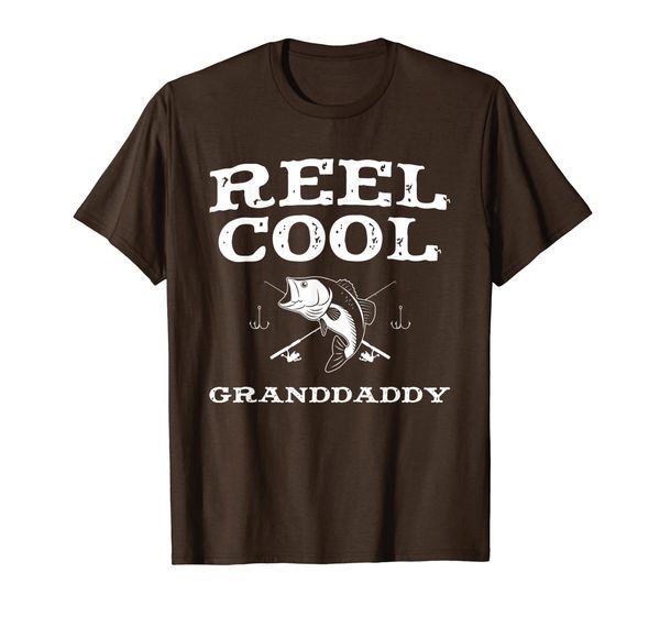 

reel cool granddaddy fishing father's day funny gift t-shirt, White;black
