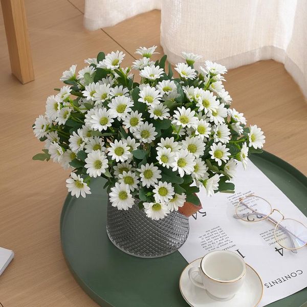 

decorative flowers & wreaths artificial daisy silk bouquet fake flower diy decor for vase home wedding christmas decoratiom