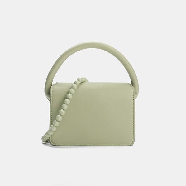 

women's spring and summer style simple fresh hand versatile one shoulder cross pearl small square bag purse