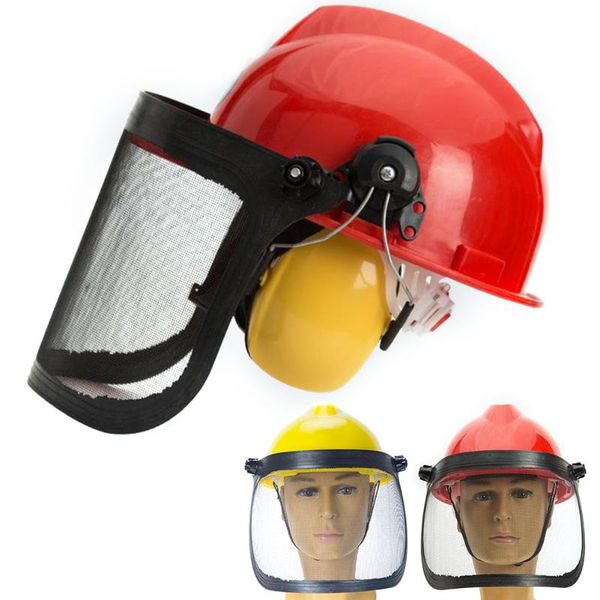 

cycling helmets forestry chainsaw safety helmet brushcutter trimmer protective hat visor protection logging ear defenders metal