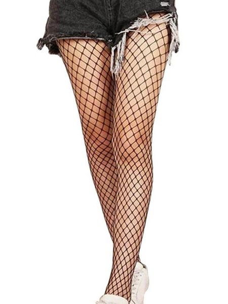 

other event & party supplies women's fishnet stockings black lace mesh holes tights retro rose flower vine trousers