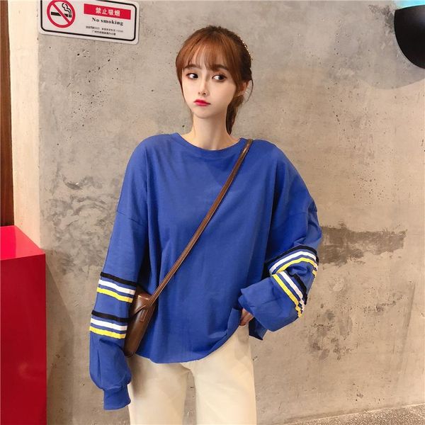 

women's clothing harajuku korean style long sleeve patchwork pullovers sweatshirts spring autumn fashion brand loose hoodies &, Black