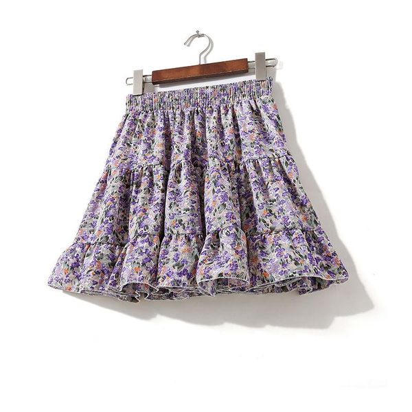 

skirts fat mm floral short skirt female 2021 xiaxin student han version sen department large sister cover belly jk slightly, Black