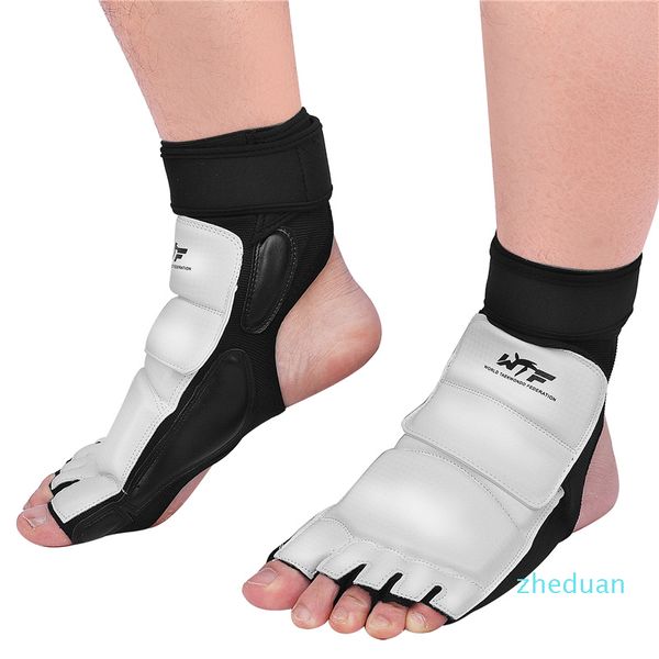 Knöchelunterstützung Taekwondo Sparring Handschuhe Hand Fuß Getriebe Protektoren Guards WTF Halbfinger-Wert Set für Boxen Kickboxen MMA Kampfkunst