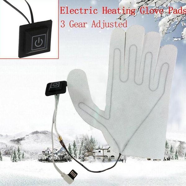 

ski gloves 1pcs glove heating pad usb heater portable sheet washable temperature durable mitts thermal electric three-level u8o8
