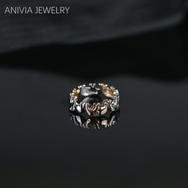 

cluster rings anivia jewelry 925 sliver women ring cute animal fashion simple gift for, Golden;silver
