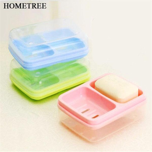 

pcs travel drain double grid soaps case waterproof body soap box with cover bathroom accessories 3 color h570 dishes