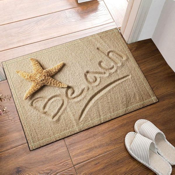 

bath mats starfish on beach nautical plush bathroom rug non-slip floor door mat
