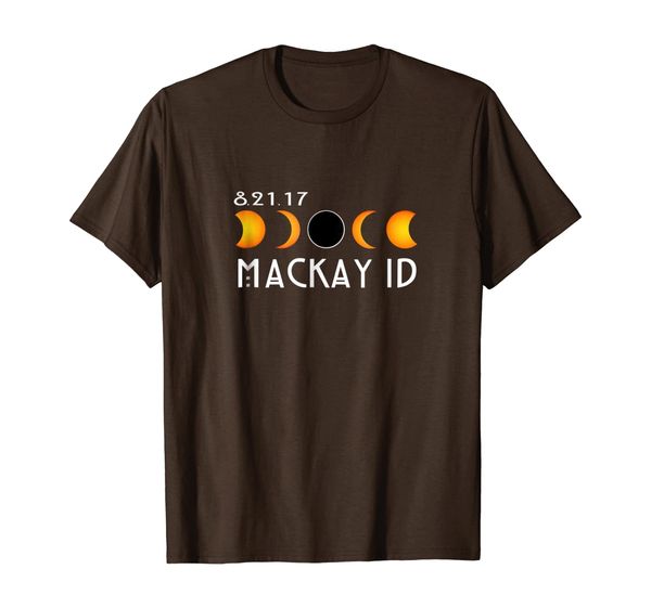 

mackay idaho total solar eclipse 2017 t-shirt, White;black