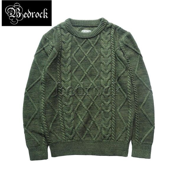 

men's sweaters retro sweater aran jumper twist solid color round neck men's fall/winter loose thick heavy pullover, White;black