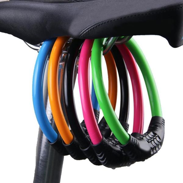 

bike locks 4 digital combination password cycling security bicycle cable chain lock