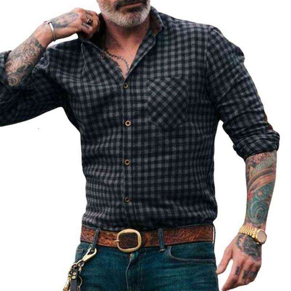 

2021 autumn plaid shirt men's casual shirt long sleeve top, White;black