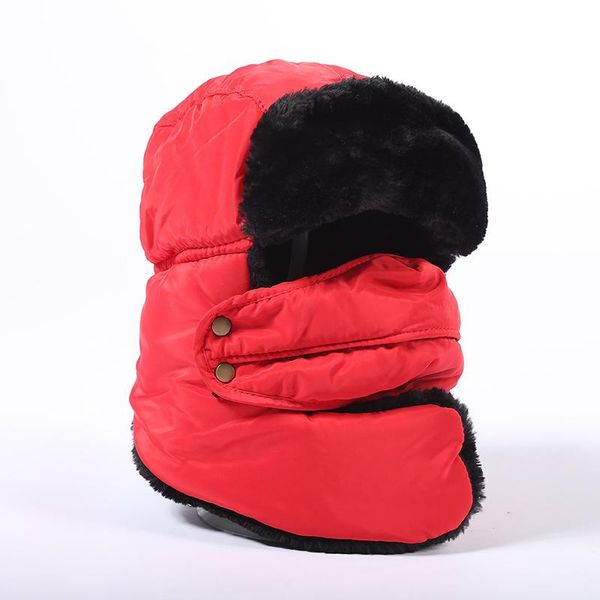 

berets winter earflap snow cap hat for women men bomber hats with mask trapper outdoor russian, Blue;gray