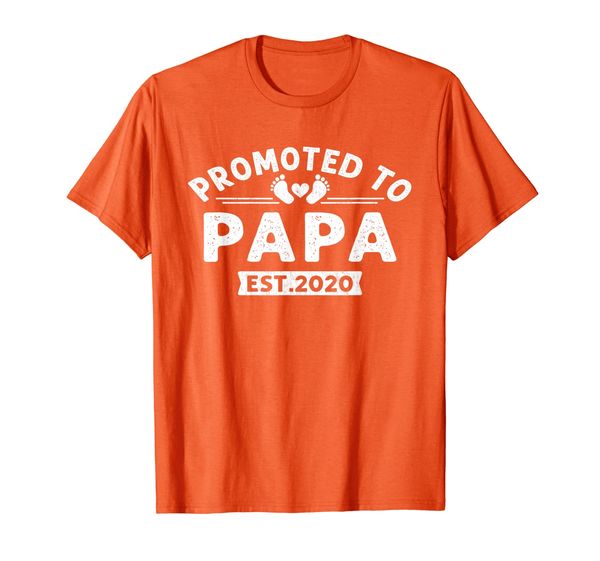 

promoted to papa est 2020 new father's day gift t-shirt t-shirt, White;black