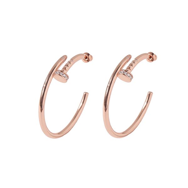 

2021 chandelier nail earrings luxury designer jewelry big pendants drop earring silver rose gold titanium steel diamond womens fashion stud
