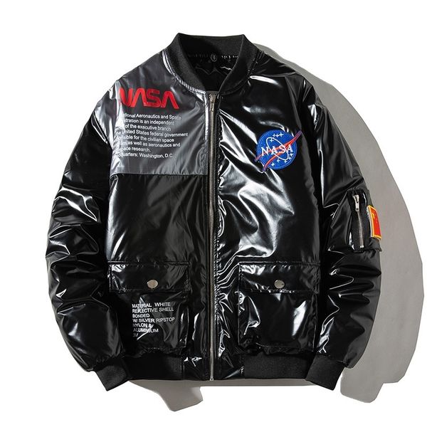 

ins net red couple jacket men's and women's fashion brand ma-1 flight short baseball jacket, Black
