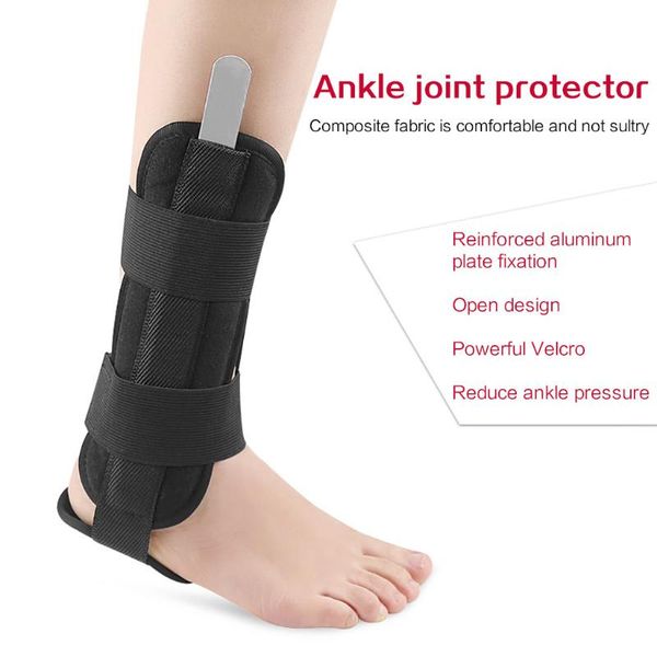 

.ankle brace joint foot orthosis adjustable fixation protector ankle strap support plantar splint relief pains, Blue;black