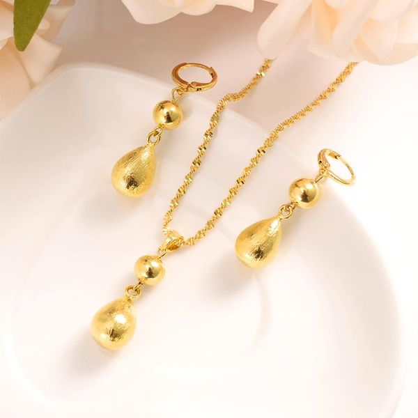 

earrings & necklace african jewelry round beads gold color ethiopian sets women party decoration, Silver