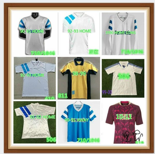 

90 91 93 98 99 retro papin soccer jersey commemorate shirt deschamps boli desailly voller football pires 20, Black;yellow