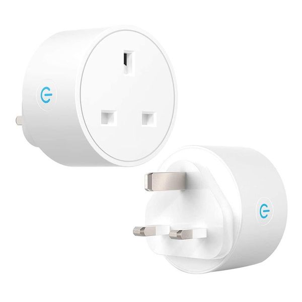 

smart power plugs wifi outlet plug works with alexa,google home,wireless socket remote control timer switch, 2 pack.uk
