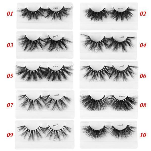 

pair 25/27mm 3d mink hair false eyelashes wispies multilayers fluffy cruelty-lashes extension eye makeup tools1