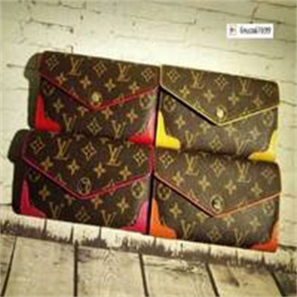 

purse real chain brand key women designer leather long wallet luxury wallets compact sb7m clutches evening wallet card holders 61184