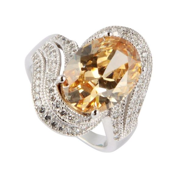 

cluster rings eulonvan vintage wedding 925 sterling silver fashion jewelry for women career champagne cubic zirconia s-3811 size 6 7 8 9, Golden;silver