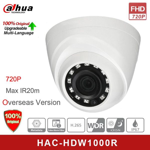 

cameras dh hdcvi camera 1mp dh-hac-hdw1000r ir dome security cctv distance 20m hac-hdw1000r