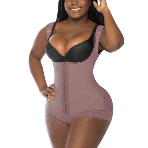 

women's shapers waist trainer women shapewear open bust adjustable straps bulifter shaper with hook & eye closure tummy control postpar, Black;white