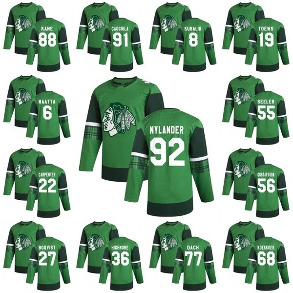 

522020 mens chicago black hawks jersey 92 alexander nylander 8 dominik kubalik 19 jonathan toews custom made hockey jersey