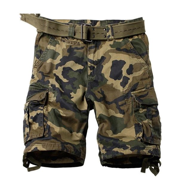 

men's shorts cargo men camouflage many pockets military style blue camo tactical breeches summer short trouser male bermuda, White;black