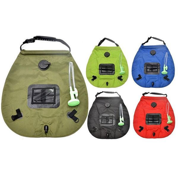 

hydration packs outdoor camping bath water bag portable storage 20l pvc with plastic handle closed lock design inlet