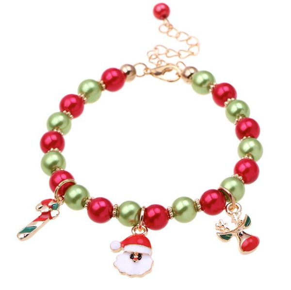 

santa claus bracelet reindeer christmas gift for women girl, Golden;silver