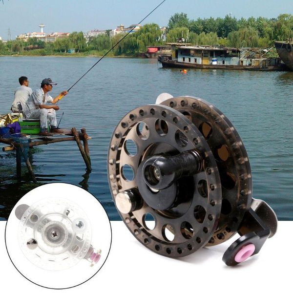 

plastic ice fishing reels tackle round wheel mini carp reel 62kf baitcasting