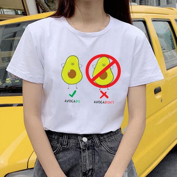 

avocado vegan and women men harajuku kawaii short sleeve 90s korean style fashion tees female, White;black