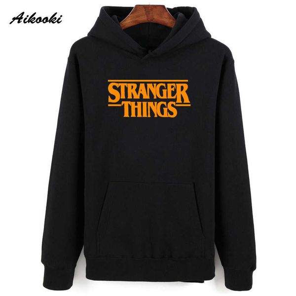 

men's cotton hoodie, simple sweatshirt, strange style, winter, Black